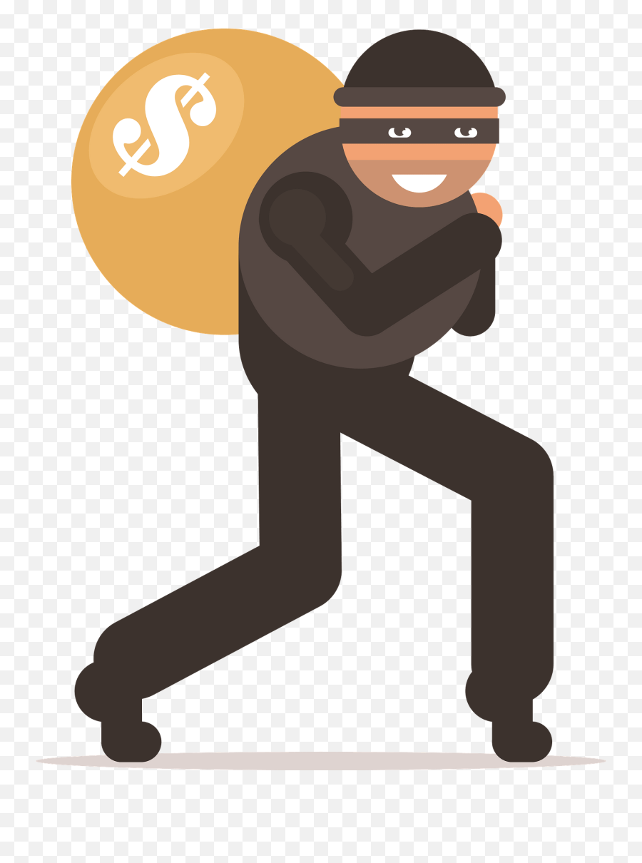 Thief With Bag Clipart Free Download Transparent Png - For Running Emoji,Money Bag Clipart