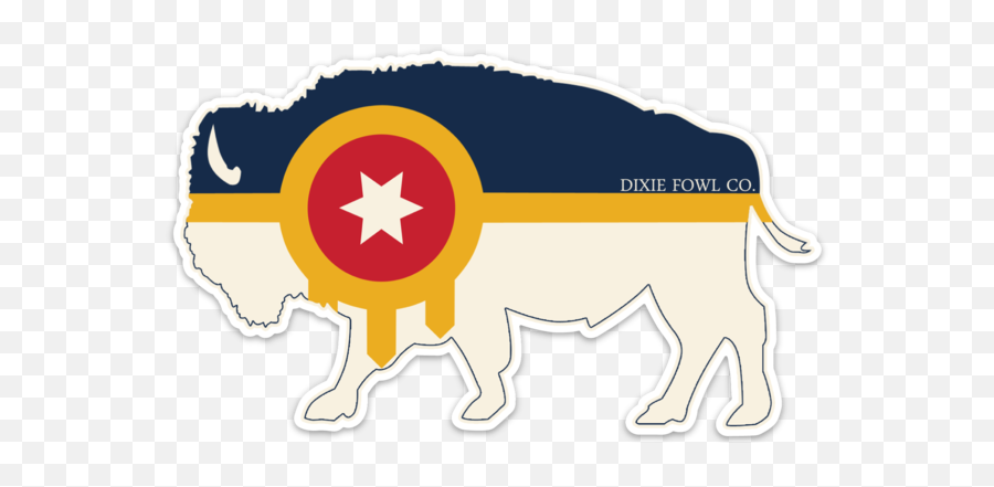 Tulsa Ok Buffalo - Dixie Fowl Co Decal 6 X 35 Language Emoji,Buffalo Logo