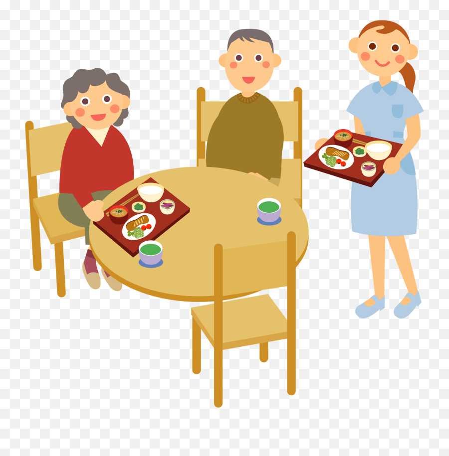 Meal Served At The Retirement Home - Conversation Emoji,Retirement Clipart