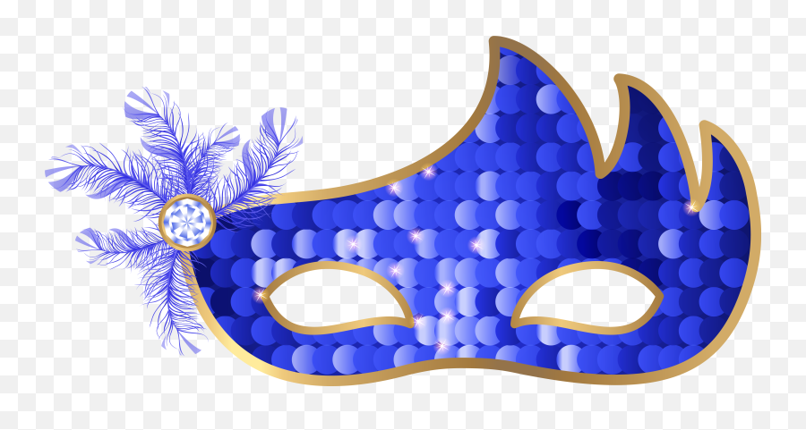Blue Carnival Mask Clip Art Image - Carnival Blue Mask Png Emoji,Carnival Clipart