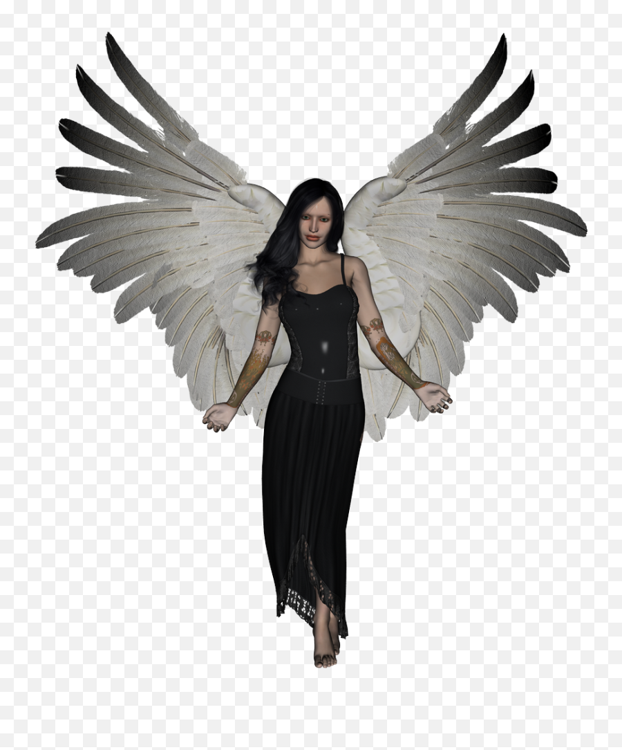 Download Png V - Png Angel Transparent Black Png Image Angel Black Hair Emoji,Angel Transparent Background