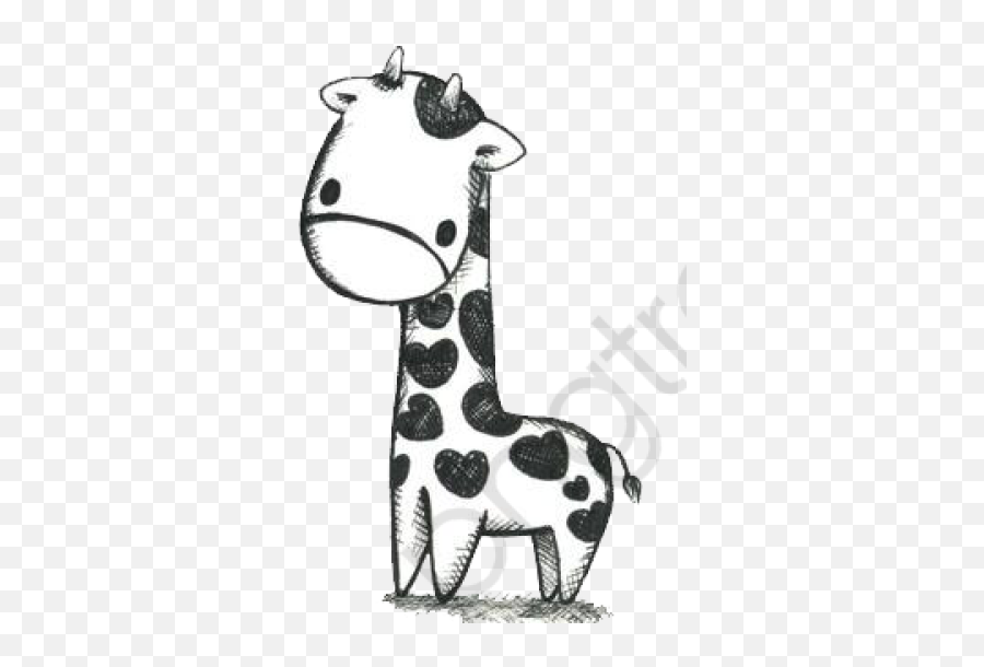 Download Free Png Cute Giraffe Giraffe Clipart Cute - Simple Drawings Cute Emoji,Giraffe Clipart Black And White