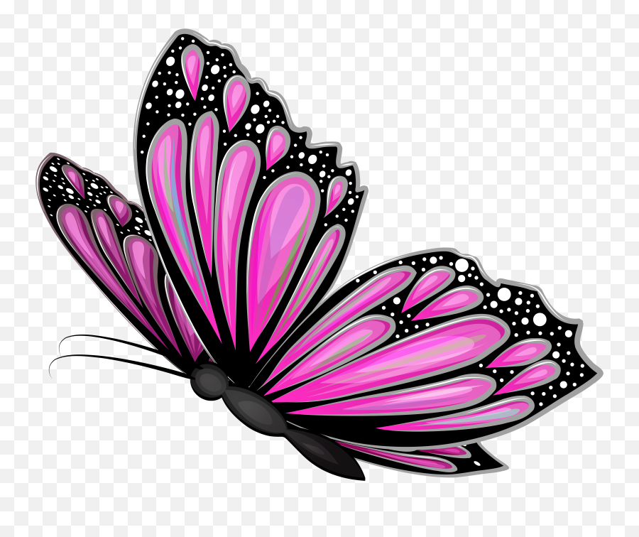 Butterfly Pink Emoji,Pink Transparent