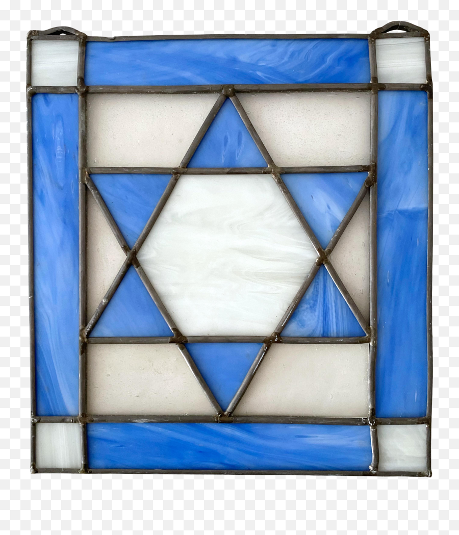 Vintage Jewish Star Of David Stained - Decorative Emoji,Jewish Star Png