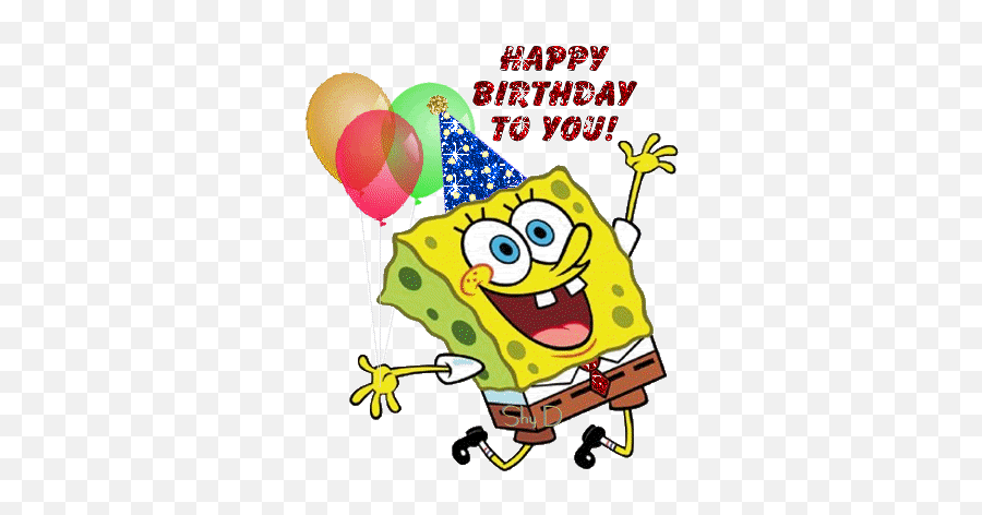 Spongebob Birthday Clipart At Getdrawings Free Download - Sponge Bob Happy Birthday Gif Emoji,Happy Birthday Clipart For Her