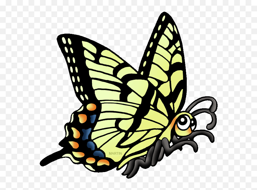 Swallowtail Butterfly Clip Art - Swallowtail Butterfly Clipart Emoji,Free Printable Clipart