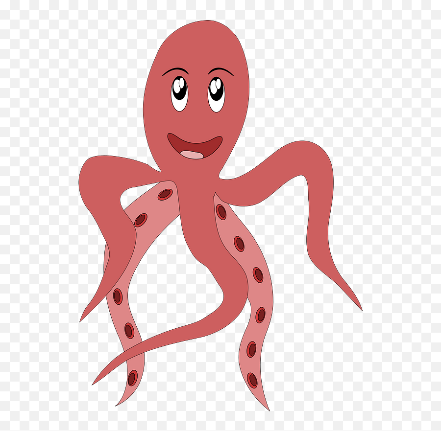 Red Octopus Clipart Free Download Transparent Png Creazilla - Octopus Emoji,Octopus Transparent Background