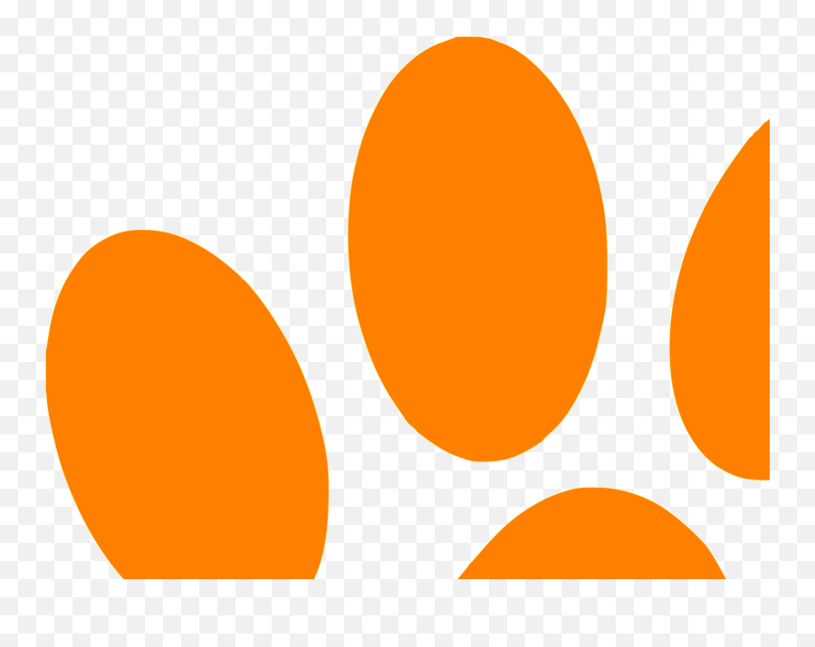 Orange Cat Paw Svg Vector Orange Cat Paw Clip Art - Svg Clipart Emoji,Cat Paws Clipart