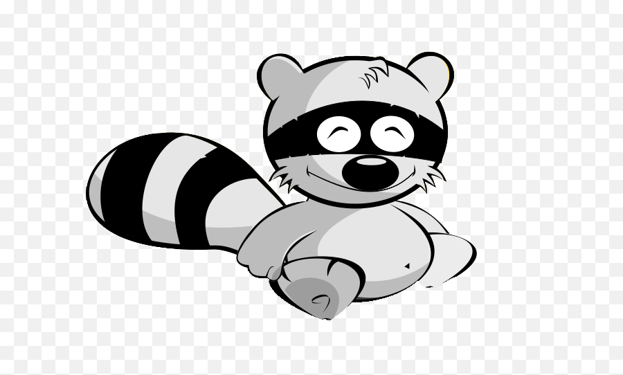 Free Clip Art - Cartoon Raccoon Transparent Emoji,Raccoon Clipart