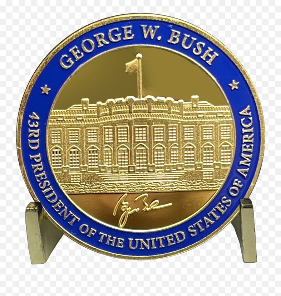43rd President George W Bush Challenge Coin White House Potus Gw Bush Coin El8 - 01 Emoji,George W Bush Png