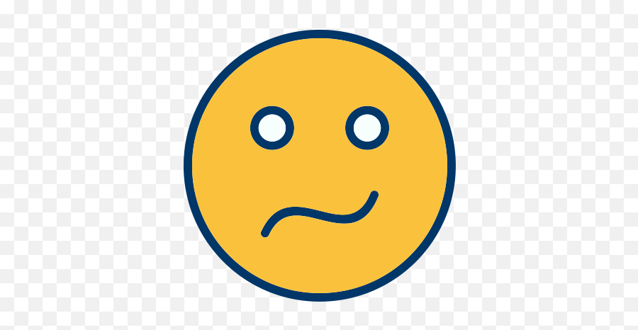 Smiley Face Confused Emoticon Icon - Confused Emoji Vector,Confused Clipart