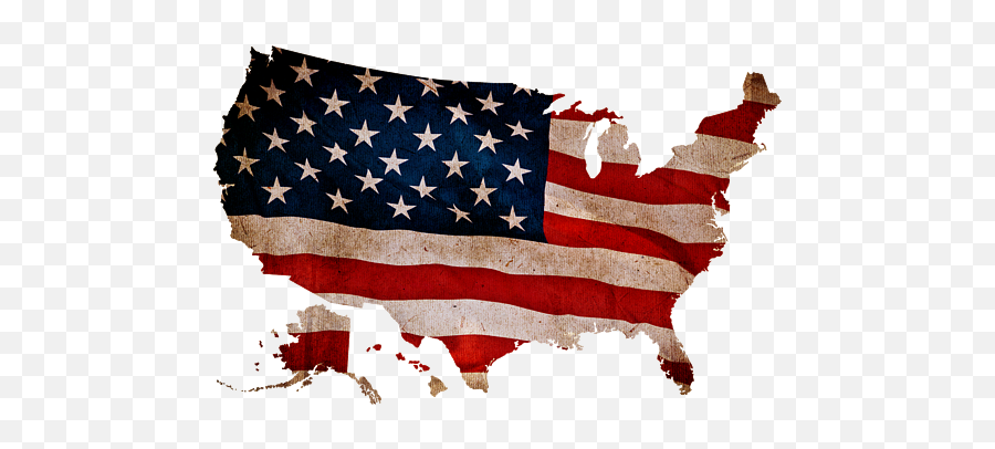 American Flag Textured Map Tapestry For Sale By Delphimages Emoji,Us Map Transparent