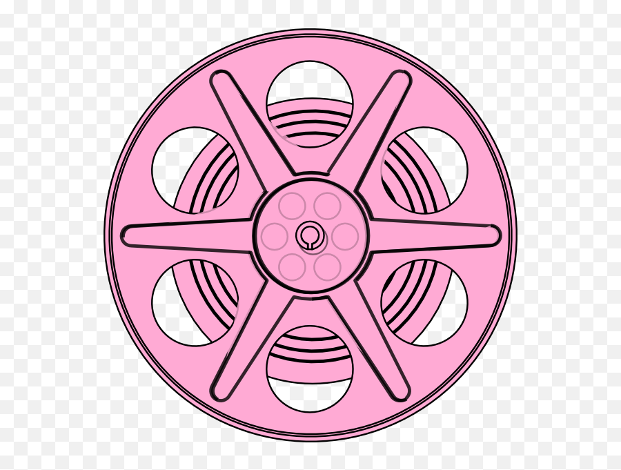 Pink Reel Clip Art At Clker - Rim Emoji,Movie Reel Clipart