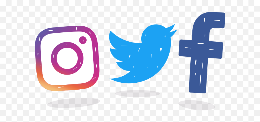 Facebook Twitter Instagram Logo Png Transparent Images - Instagram Y Twitter Png Emoji,Twitter Logo