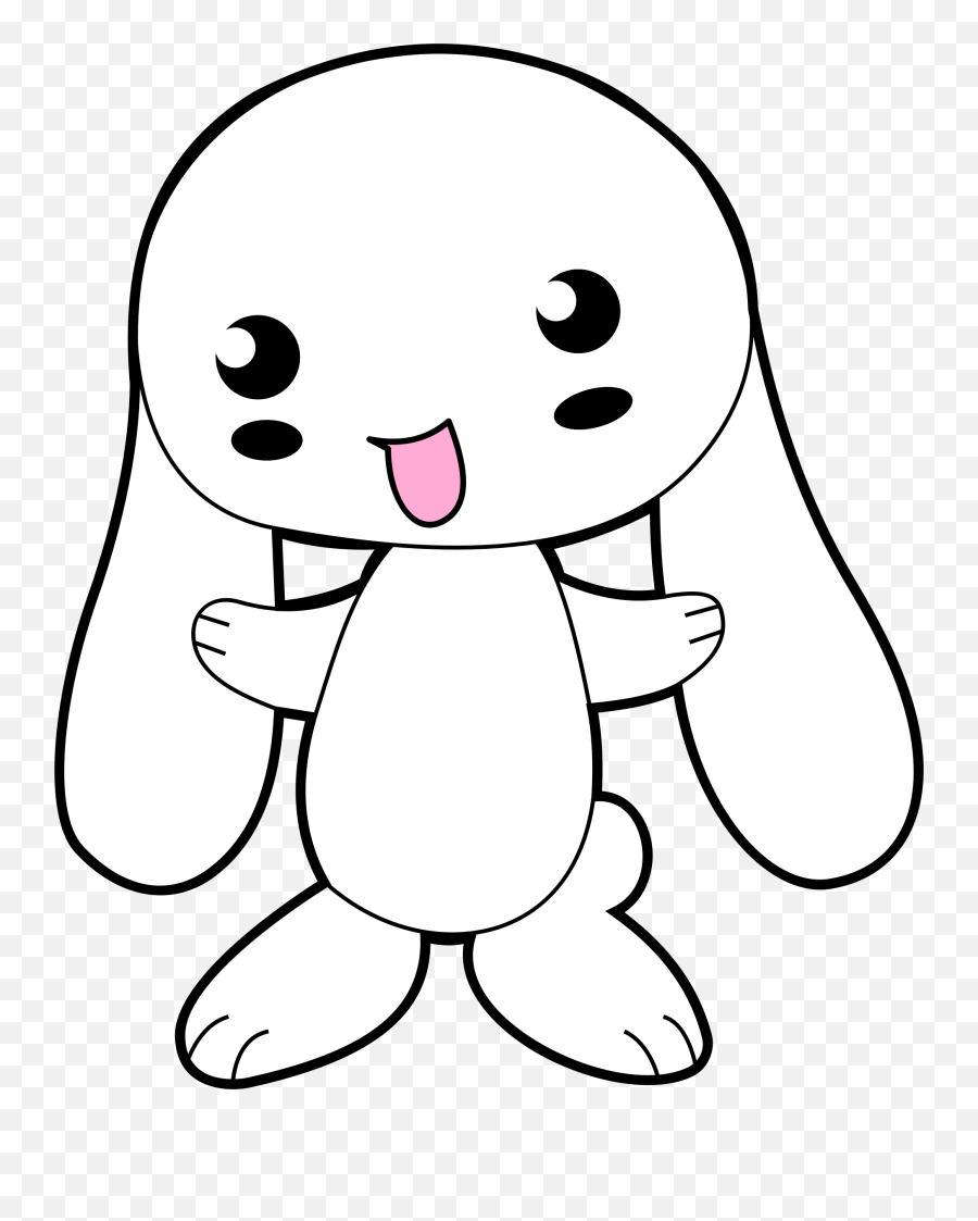 Clipart - Cute Cartoon Bunny Clipart Best Clipart Best Bunny Cute Cliparts Black And White Emoji,Bunny Clipart