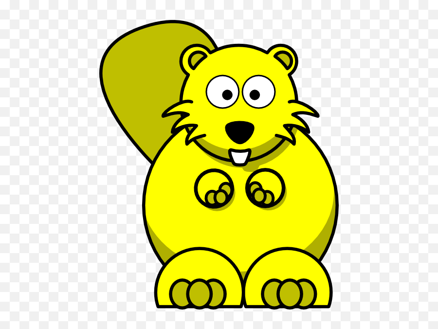 Yellow Beaver Clip Art At Clker - Yellow Beaver Emoji,Beaver Clipart