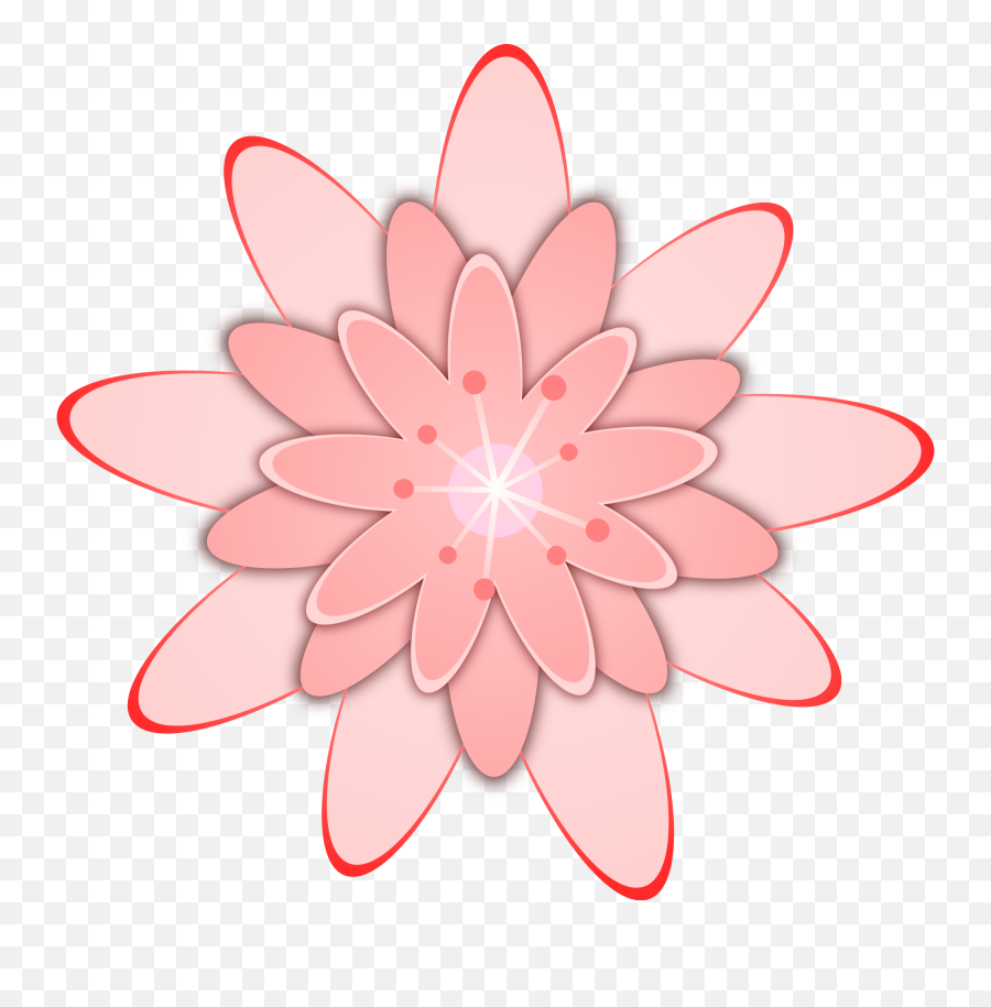 Drawing Flower Outline Clip Art Pink Flower 15 Clip Art - Pastel Pink Flower Clipart Emoji,Flower Outline Clipart