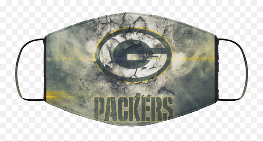 Green Bay Packers Face Mask Antibacterial Fabric - Green Bay Packers Artworj Emoji,Green Bay Packer Logo