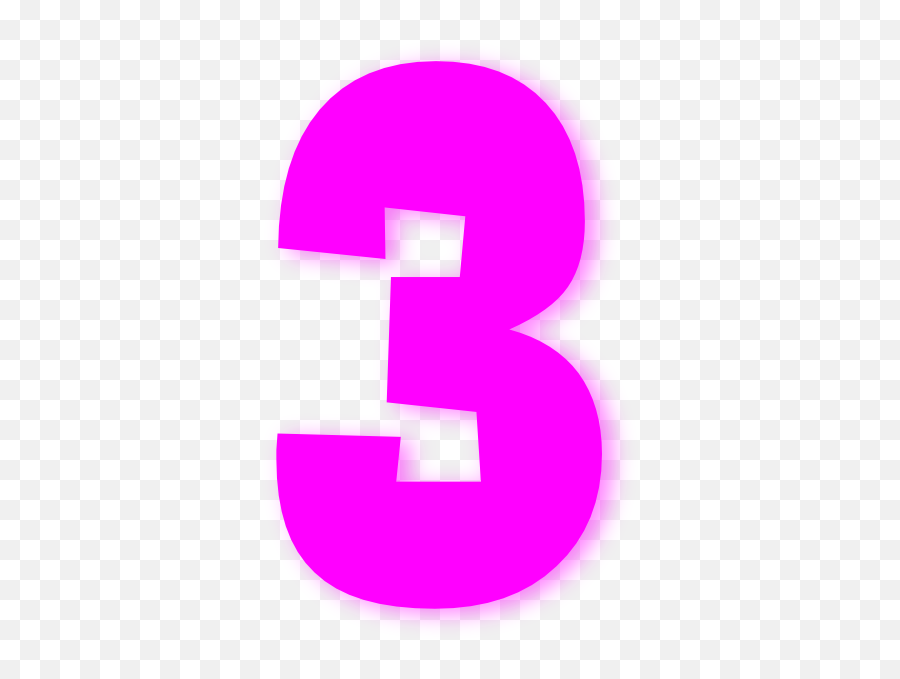 Kids Number Bright Hot Pink Clip Art At Clker - Pink Number Transparent Pink Number 3 Emoji,Number 3 Png