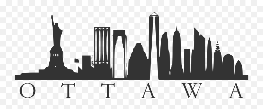 Ottawa Skyline - Ottawa Silhouette Clipart Full Size New York City Skyline Emoji,Skyline Clipart