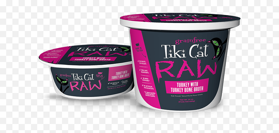 Tiki Cat Raw Turkey With Turkey Bone Broth Frozen Cat Food - Tiki Cat Raw 8oz Emoji,Turkey Transparent