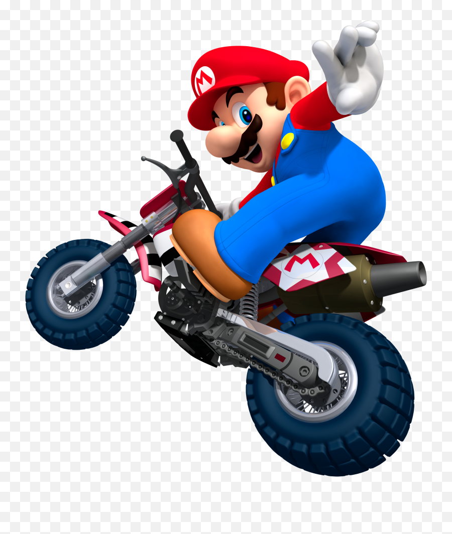 Download See Here Free Motorcycle Clipart Black And White - Transparent Mario Kart Wii Png Emoji,Motorcycle Clipart