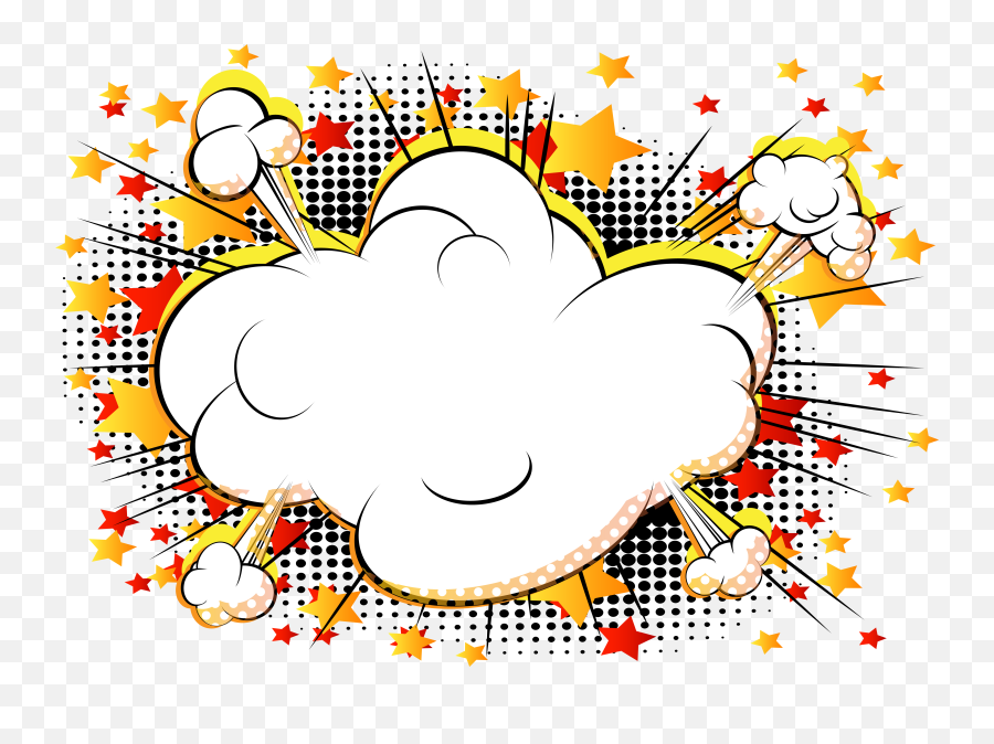 Download Vector Explosion Comics Book - Cartoon Clouds Vector Png Emoji,Comic Explosion Png