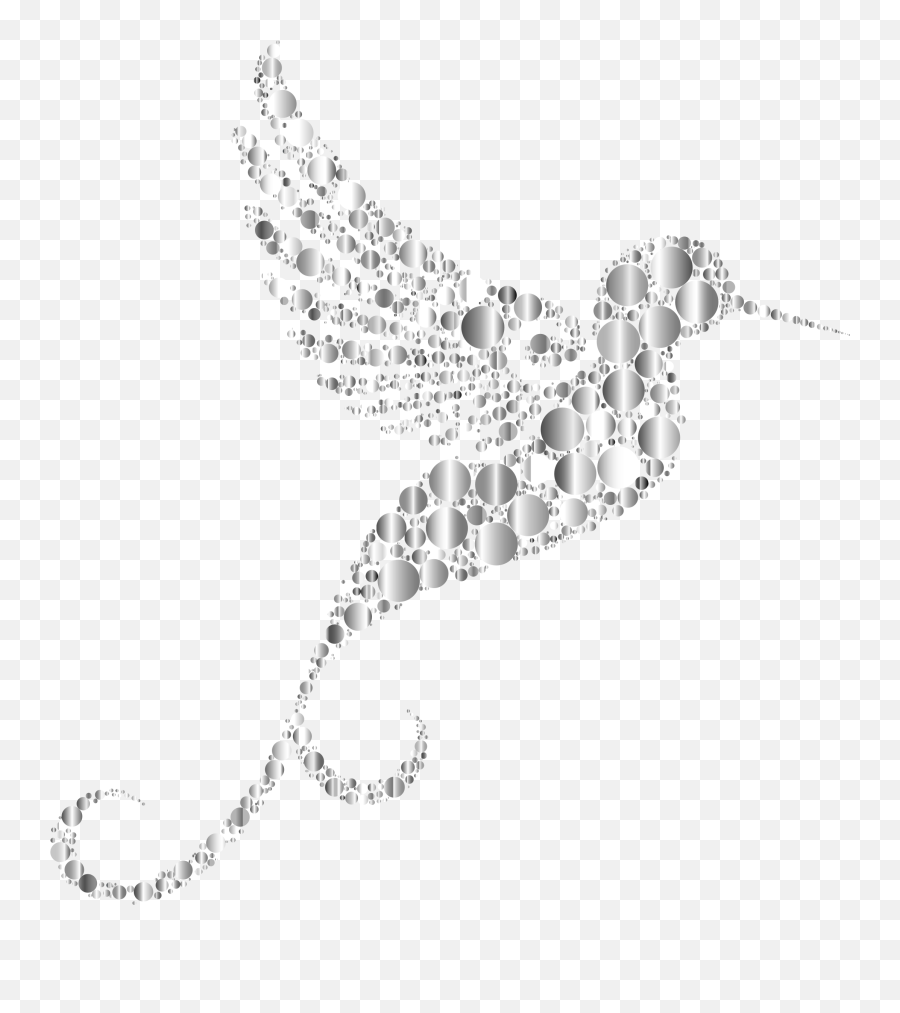Hummingbird Line Black And White Chain - Wader Emoji,Hummingbird Clipart Black And White