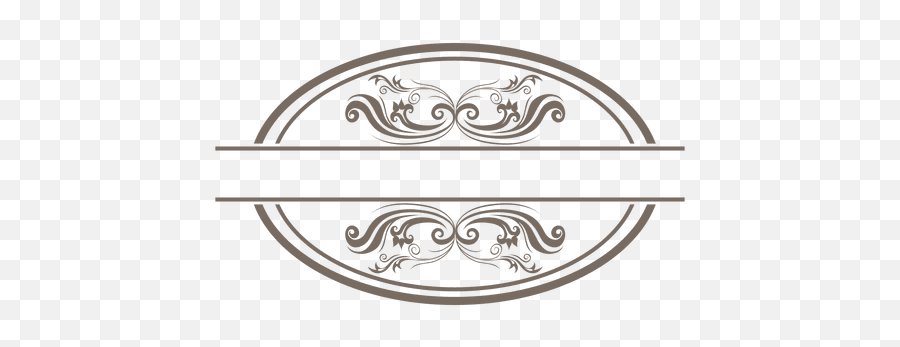 Swirling Curves Ornate Frame - Ornament Badge Png Emoji,Ornate Frame Png