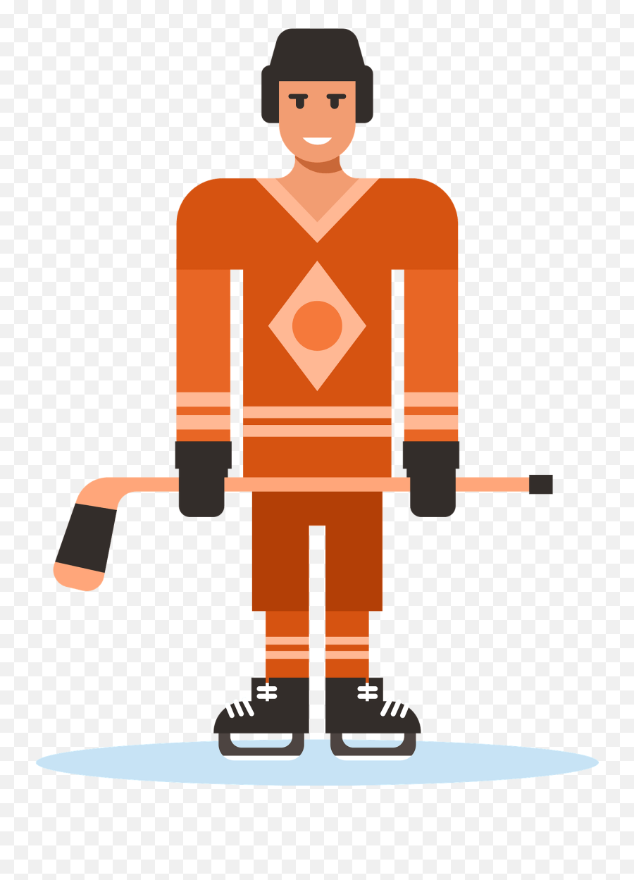Hockey Player Clipart Free Download Transparent Png - Ice Hockey Emoji,Hockey Sticks Clipart