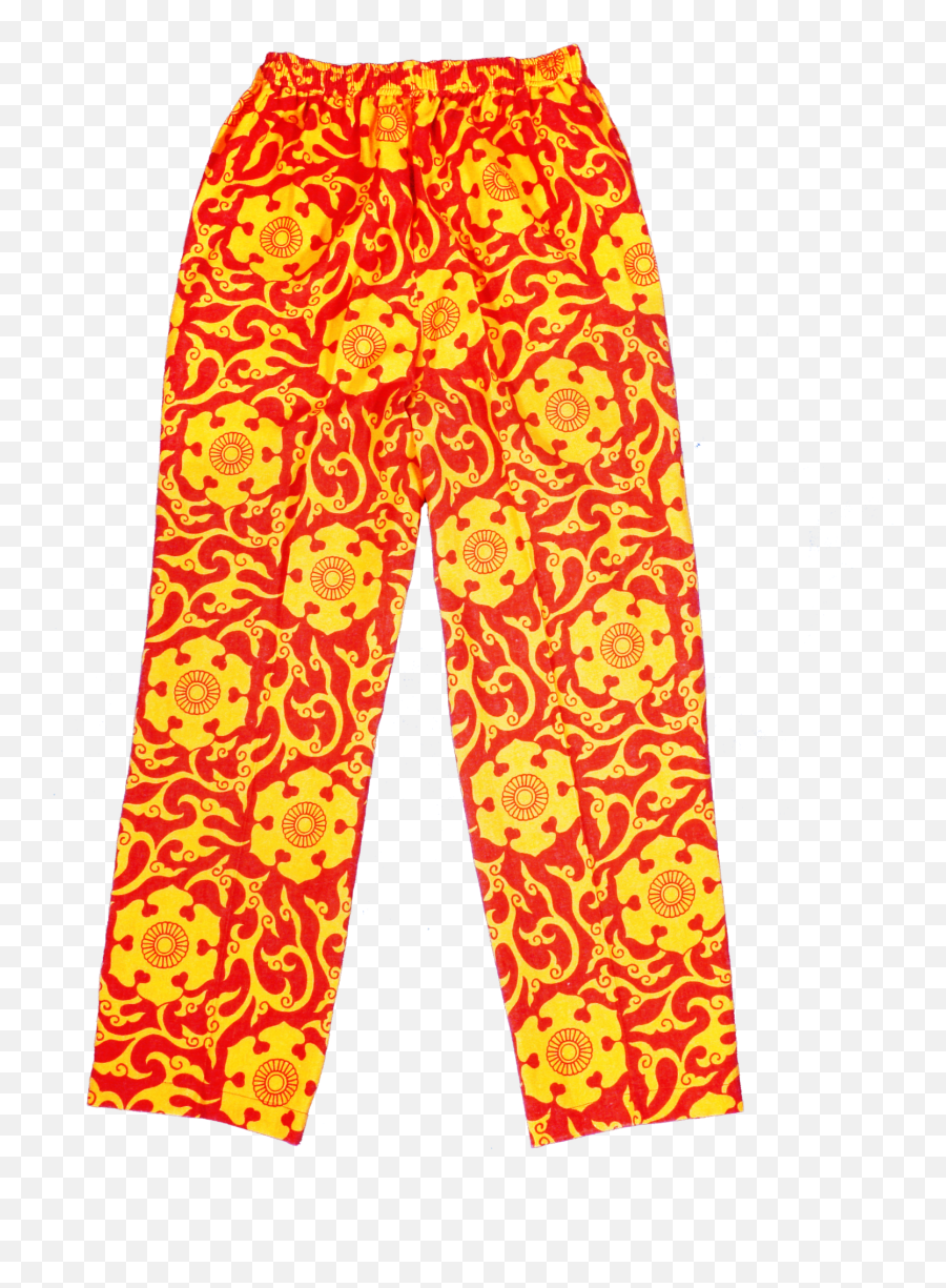 Unisex Scrow Art X Loco Mosquito Jinjya Tribal Red Yellow Trousers - Active Pants Emoji,Pajamas Clipart Black And White