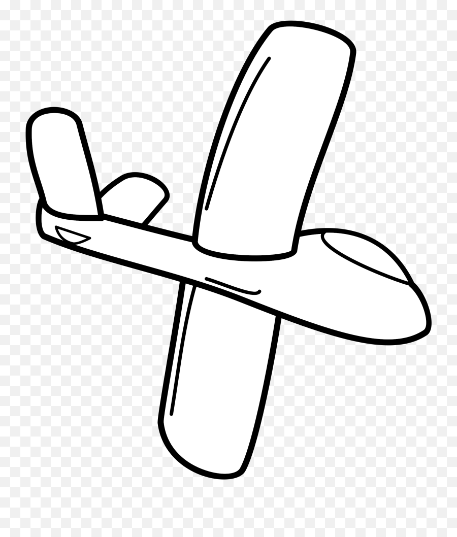 Clipart - Outline Picture Of Glider Emoji,Side By Side Clipart
