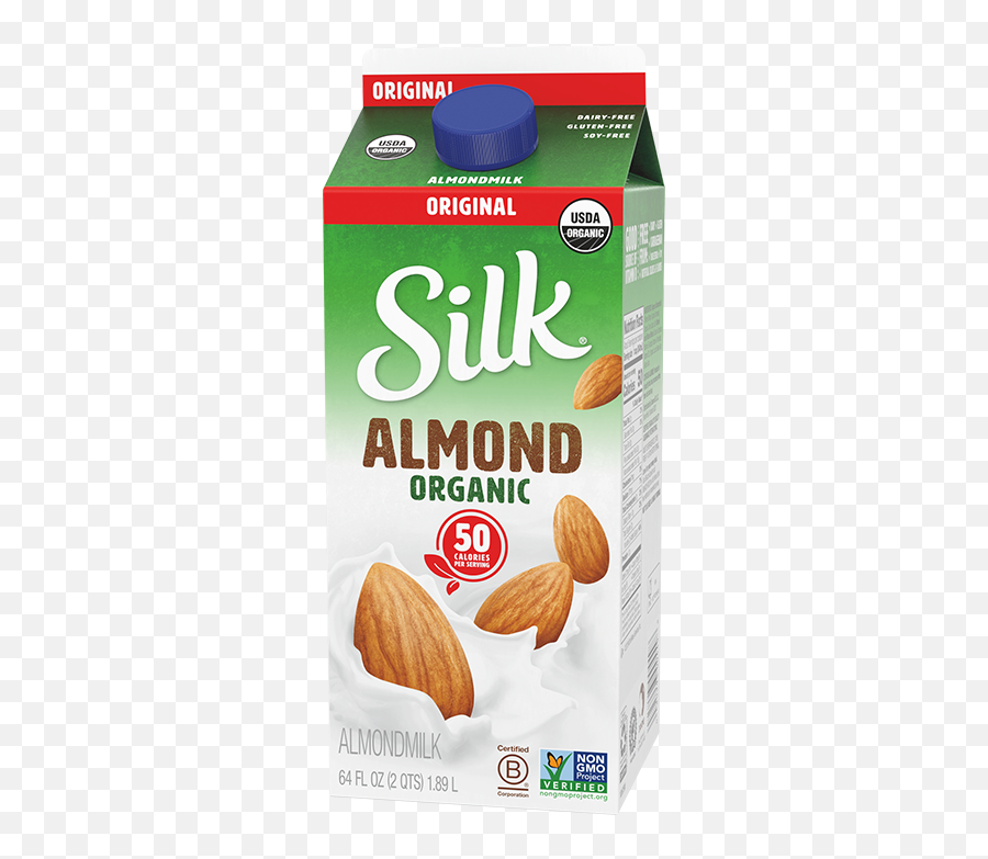 Organic Original Almondmilk - Silk Vanilla Almond Milk Emoji,Non Gmo Project Logo