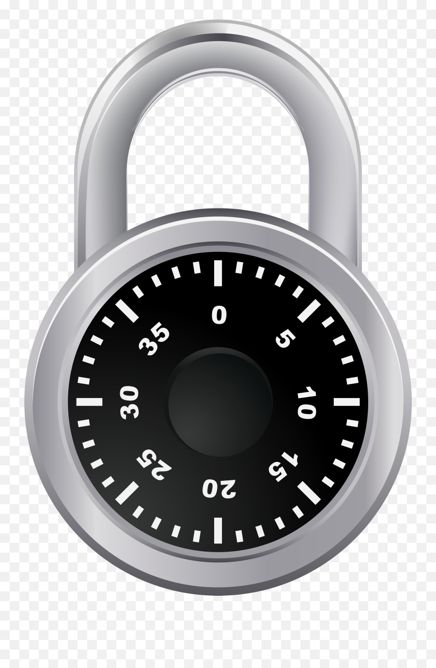 Modern Lock Png Clip Art - Transparent Combination Lock Clip Art Emoji,Lock Clipart