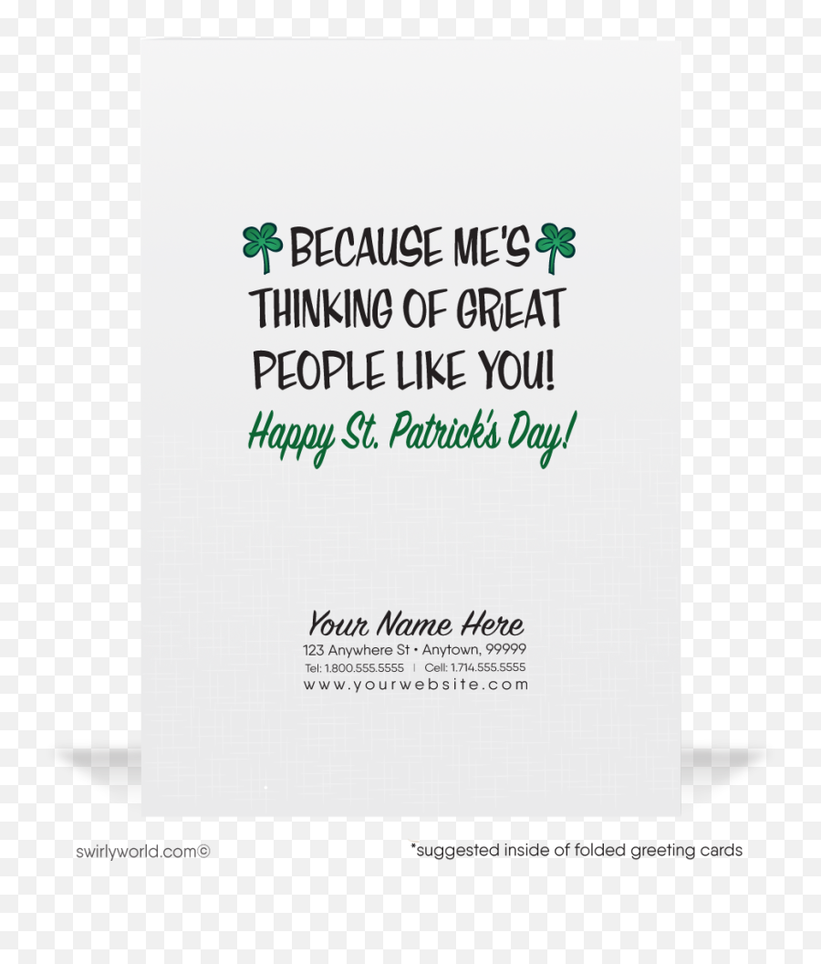 Irish Eyes Smiling Funny St Patricku0027s Day Cards For Business Emoji,Funny Eyes Png