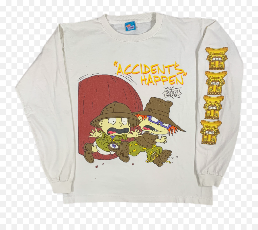 Vintage Rugrats The Movie Puffy Ink Nickelodeon Promo Long Sleeve Shirt Emoji,Rugrats Transparent
