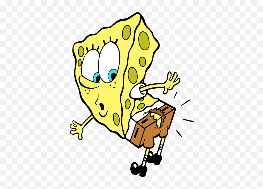 Spongebob Squarepants Clip Art - Spongebob Ripped Pants Clipart Emoji,Pants Clipart