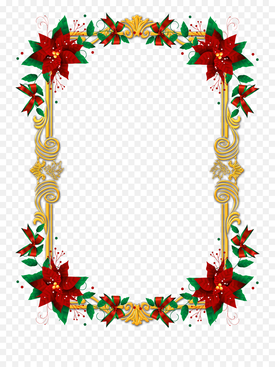 Clipart Borders Poinsettia Clipart - Fourth Sunday Of Advent Year A Clip Art Emoji,Christmas Borders Clipart