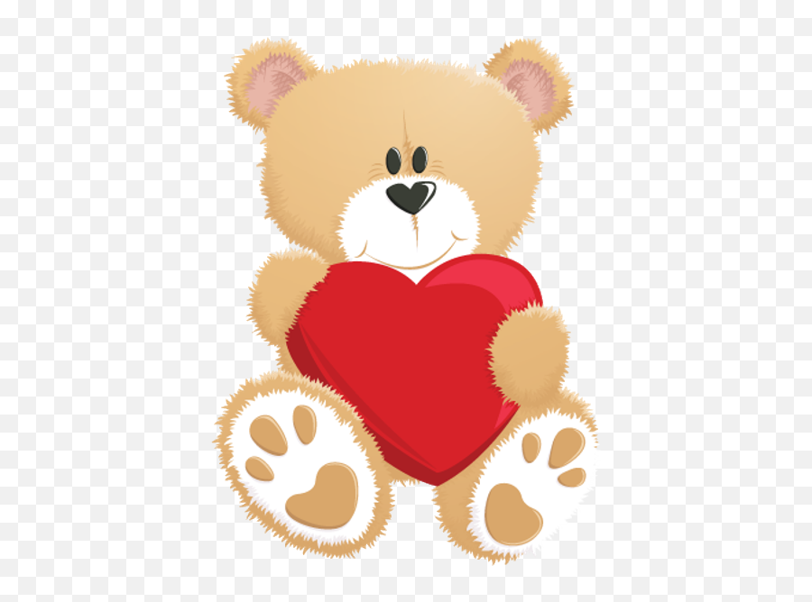 Teddy Bear With Red Heart - Cartoon Teddy Bear Heart Teddy Bear With Heart Clipart Emoji,Red Heart Clipart