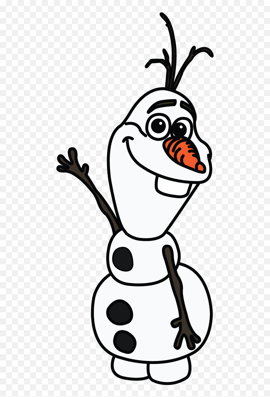 Olaf In Black And White Clipart - Olaf Snowman Clipart Black And White Emoji,Olaf Clipart