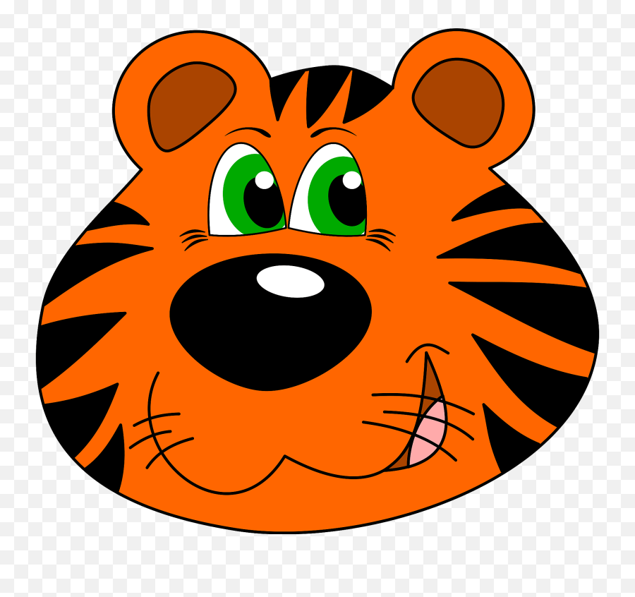 Picture Of A Cartoon Tiger - Clipart Best Cartoon Tiger Face Clipart Emoji,Tiger Clipart