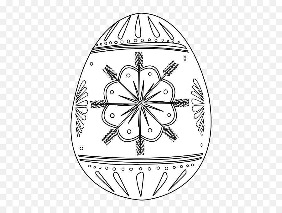 Easter Egg Clip Art At Clker - Dot Emoji,Easter Egg Clipart Black And White
