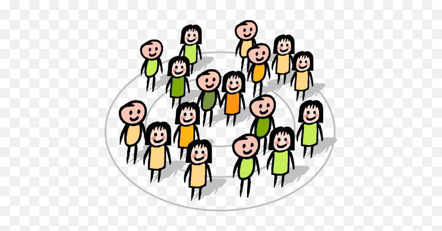 A Group Of People Cartoon - Social Group Emoji,Group Of People Clipart