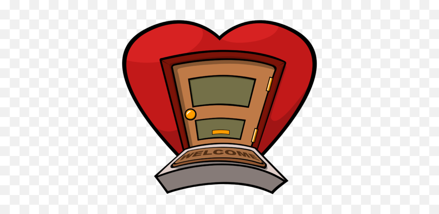Door - Heart With Door Cartoon Emoji,Door Clipart