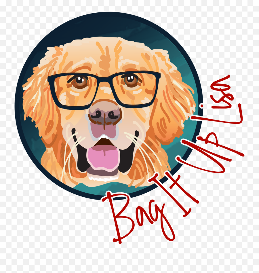 Bag It Up Lisa - Golden Retriever Watercolor Clipart Png Canine Tooth Emoji,Golden Retriever Clipart