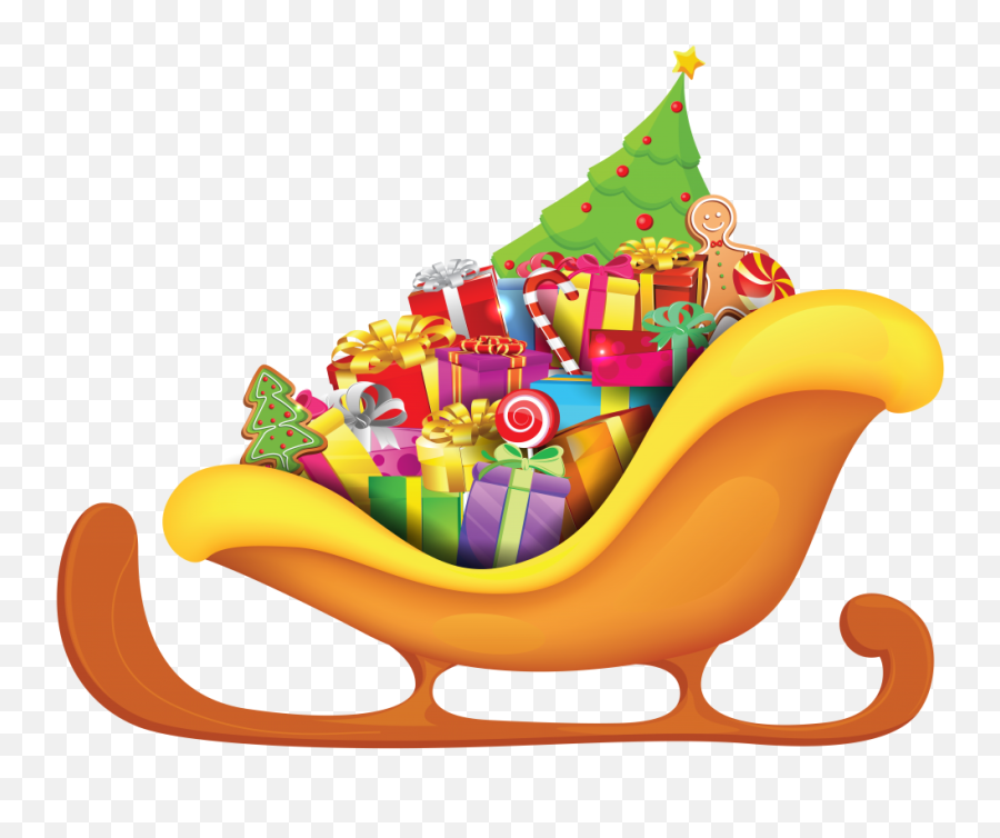 Santa Sleigh Png Emoji,Santa's Sleigh Clipart