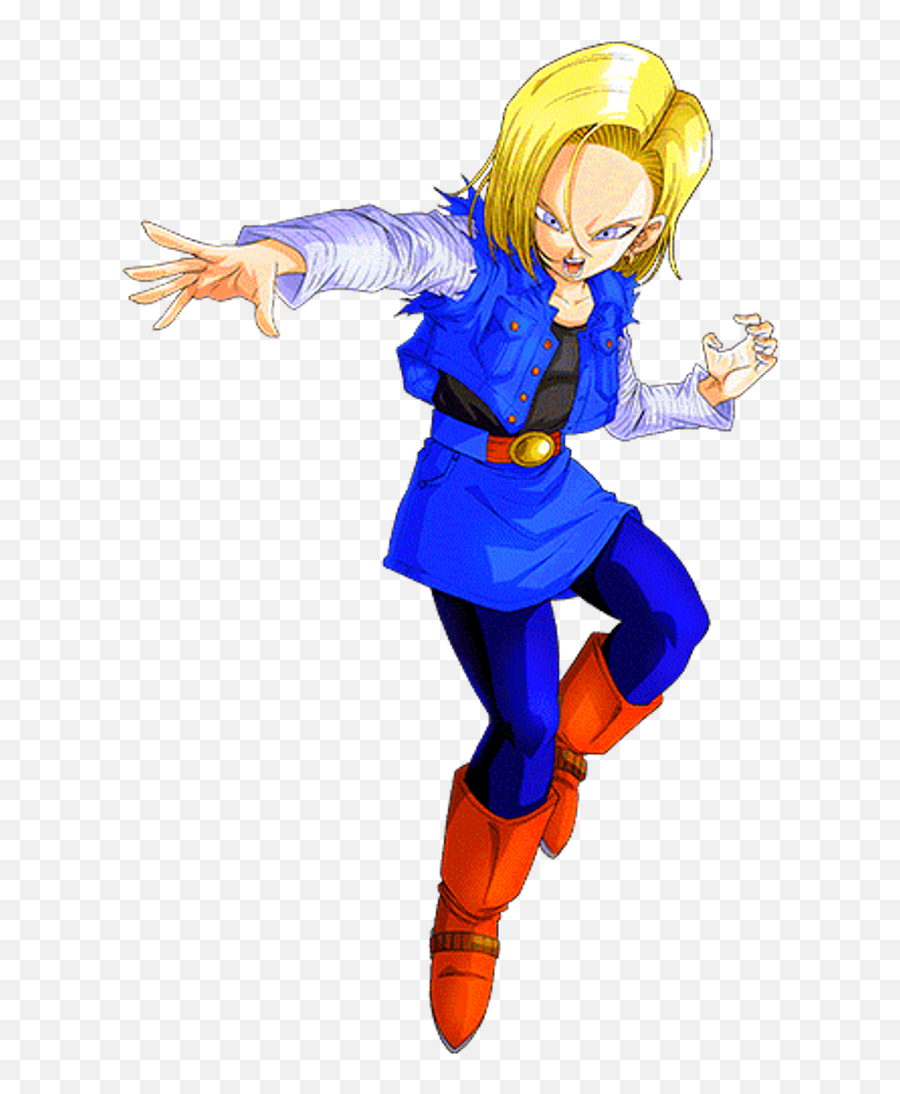 Download Hd Android 3 By - Dragon Ball Z Android 18 Png Emoji,Android 18 Png