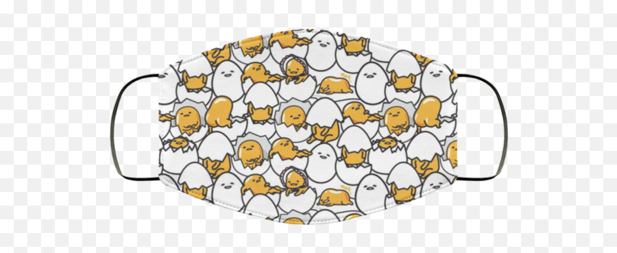 Gudetama Egg Shell Pattern Face Mask - Teeuni Store Serveware Emoji,Gudetama Transparent