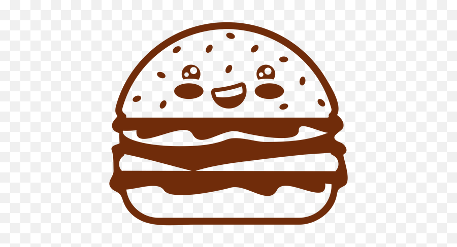 Kawaii Food Hamburger - Transparent Png U0026 Svg Vector File Hamburger Bun Emoji,Hamburger Transparent Background