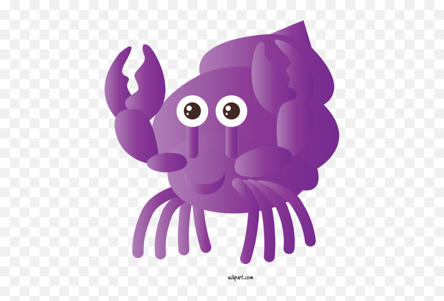 Animals Cartoon Octopus Purple For Crab - Cangrejo Ermitaño Png Emoji,Transparent Animals